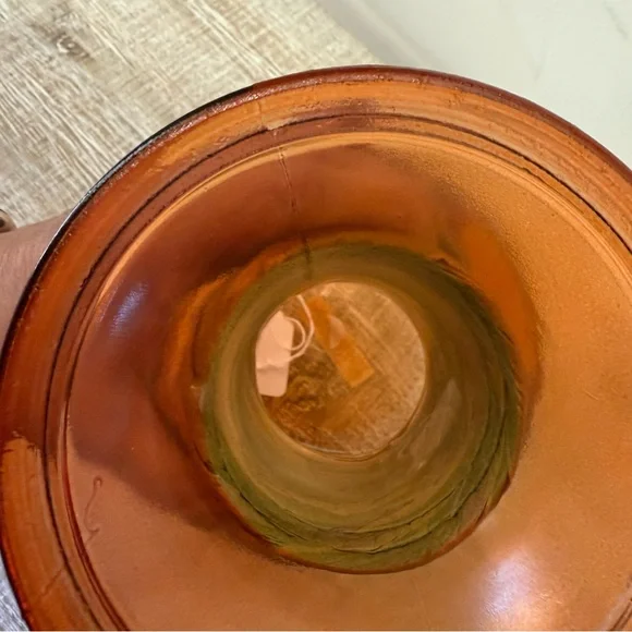 Vidrios San Miguel Orange Vase, Handmade In Spain from 100% Recycled Glass, 8” - Picture 6 of 8